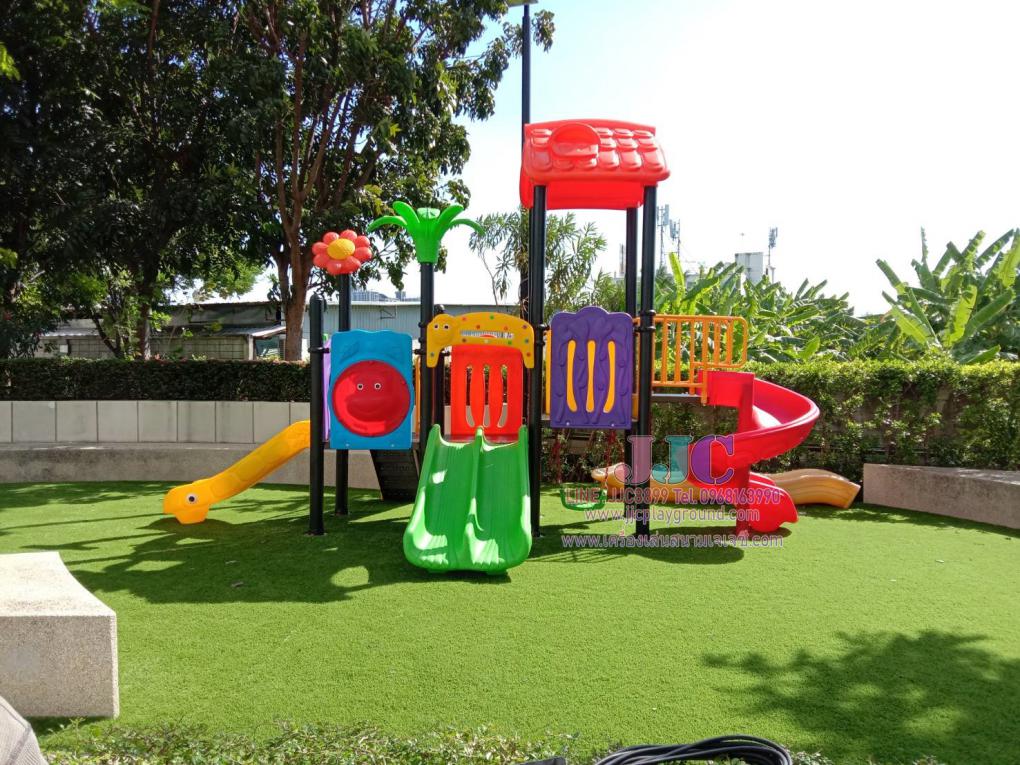 ภาพติดตั้งจริงเครื่องเล่นสนามชุดอนุบาลพาฝันมินิ