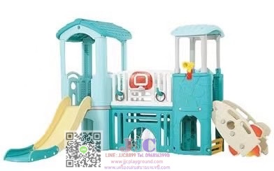 บ้านน้อย2ชั้นสีพาสเทลโทนฟ้า