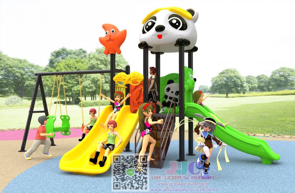 เครื่องเล่นสนามชุดแพนหน้าสไลด์