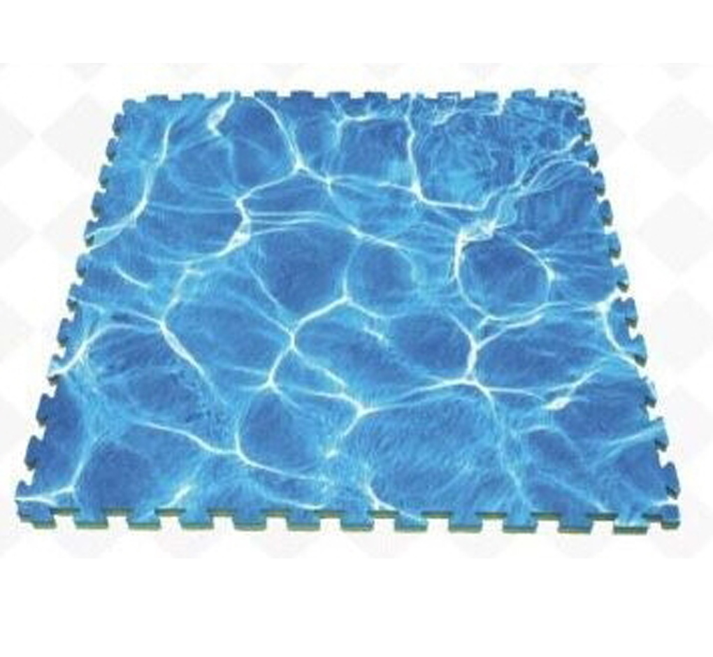 แผ่นโฟมลายน้ำEVA ขนาด100*100*2ซม. สามารถทำความสะอาดได้ 