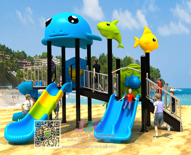 สนามเด็กเล่นชุดโลมากับเพื่อนฉลาม